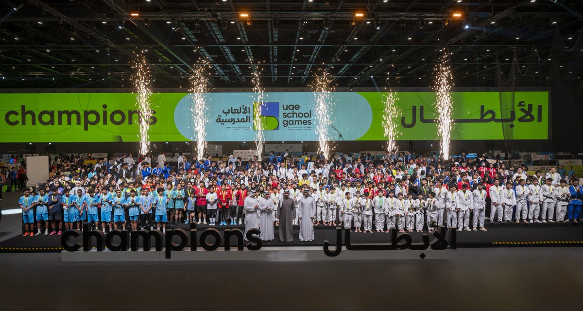 uaesusf's tweet photo. لقطة الموسم لأبطال موسم 2024 من #بطولة_الألعاب_المدرسية
Capturing the champions of the 2024 UAE School Games season https://t.co/iY6Tx9fgvo