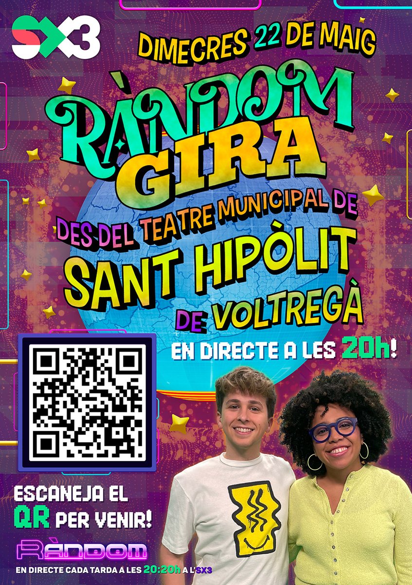 ajSantHipolit's tweet photo. 😎Torna el “#RàndomGira”!

Destí: Sant Hipòlit de Voltregà!

El 22 de maig, en @daviditsme_cat surt del set-up per tornar al seu poble i fer el directe des del Teatre de #SantHipòlitdeVoltregà!
Serà un “Ràndom” ple de reptes i sorpreses!

@SomSX3 @som3cat 💙 https://t.co/WjusgwNVuE