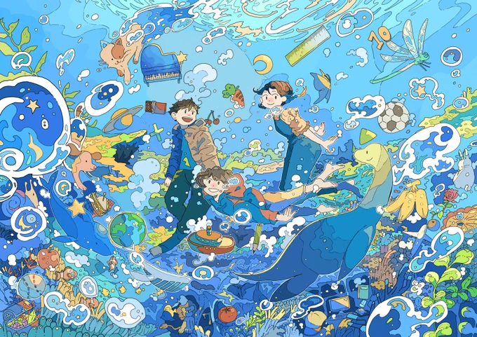 【お仕事】英語大百科〜ことばの海へ|新しい時代の留学サイトイラストを描かせていただきました!英単語の語源を楽しく学ぶことができるサイトです。サイト内のことば達がどんどん見るたびに増えていってて楽しいです〜〜! 