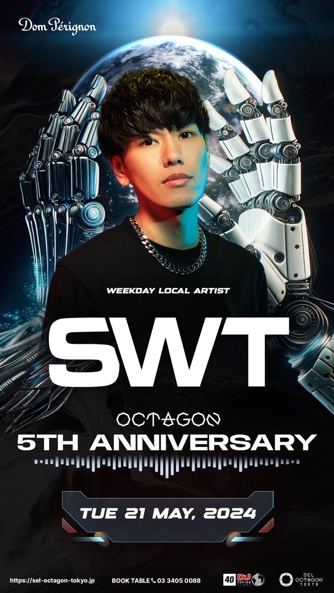 CONNECT__jpn's tweet photo. OCTAGON 5th Anniversary 
2024.5.21（TUE.）
@SELOCTAGONTOKYO 
OPEN 22:00 / CLOSE 04:30 

LADIES → FREE+1D

GENTLEMEN → ¥2,000 / 1D

WEEKDAY LOCAL ARTIST
SWT @djswtjpn 

OCTAGON DJs
KDH | MIKI | LEMI | MELLOW

DJs [A to z]
SWAGGER  | TAKAHIRO | STK …
#六本木 #クラブ #オクタゴン https://t.co/qzvuoVsXFU