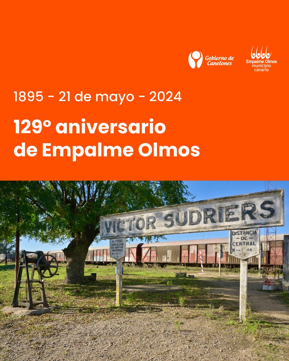 IdCanelones's tweet photo. 🎉En su 129º aniversario, la Intendencia de Canelones saluda a vecinas/os del municipio de Empalme Olmos. https://t.co/VVwhY1TvPT
