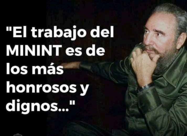 "El papel del funcionario del Ministerio del Interior, del combatiente del Minint, es uno de los papeles más honrosos y más dignos que pueda tener un revolucionario en este proceso; uno de los trabajos llenos de estímulos, uno de los trabajos llenos de honra, llenos de confianza"