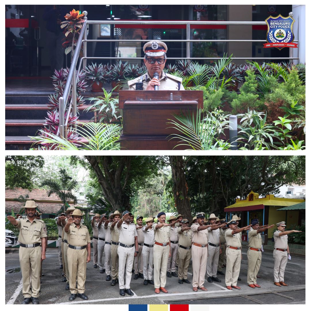 Marking National Anti-Terrorism Day: Observed annually on May 21st, in remembrance of the tragic assassination of former Prime Minister Rajiv Gandhi in 1991 by terrorist, an oath-taking ceremony was convened at the Office of Commissioner of Police, Bengaluru. Officers pledged