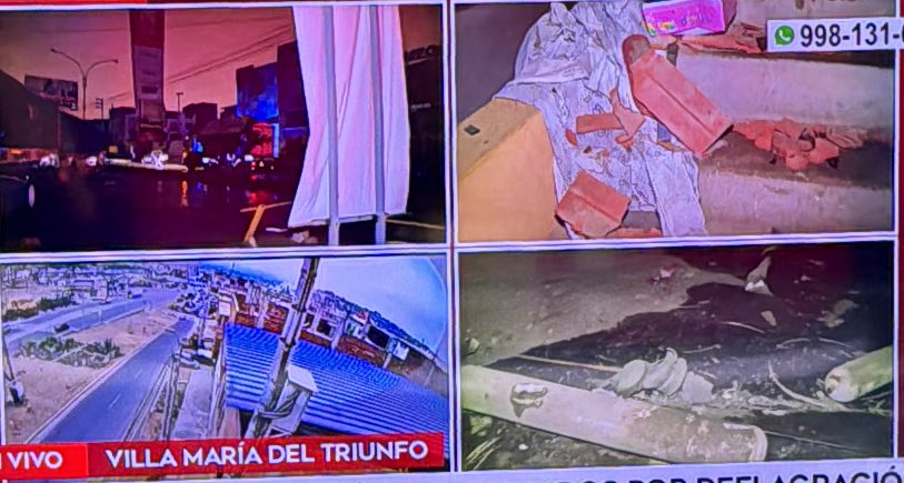 12 horas después de deflagración en grifo Primax de Villa María del Triunfo la emergencia aún no hay sido controlada. Restos de víctima mortal no han podido ser llevados a morgue. Vecinos dicen que ningún seguro está haciéndose cargo de decenas de casas afectadas @CaliddaPeru