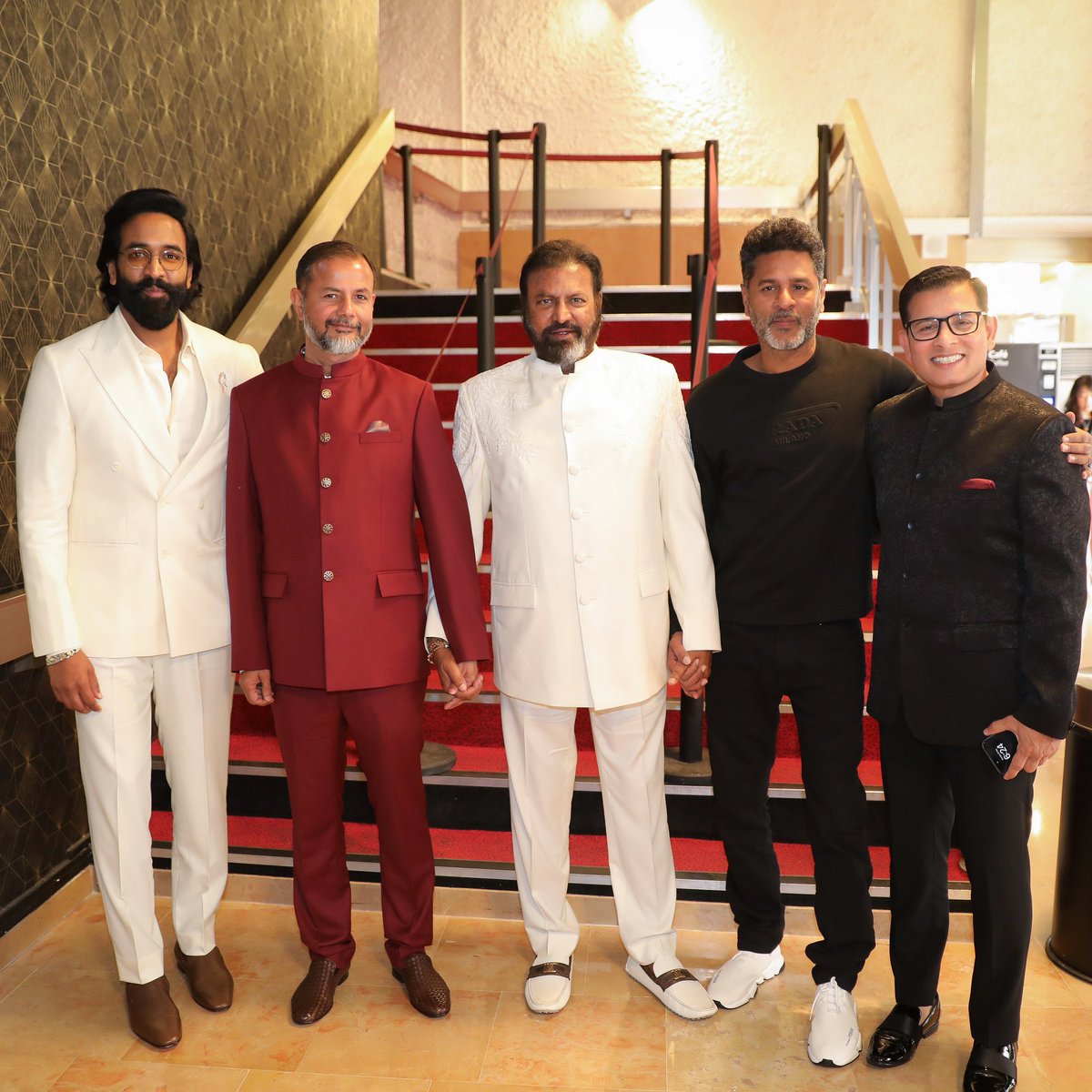 Actor and producer #VishnuManchu, his father and veteran actor #MohanBabu, #PrabhuDeva and director #MukeshKumarSingh promote #Kannappa at #Cannes2024. The teaser of the pan-India fantasy action-drama, that also features #Prabhas, #Mohanlal, #AkshayKumar and #PreityMukhundhan,