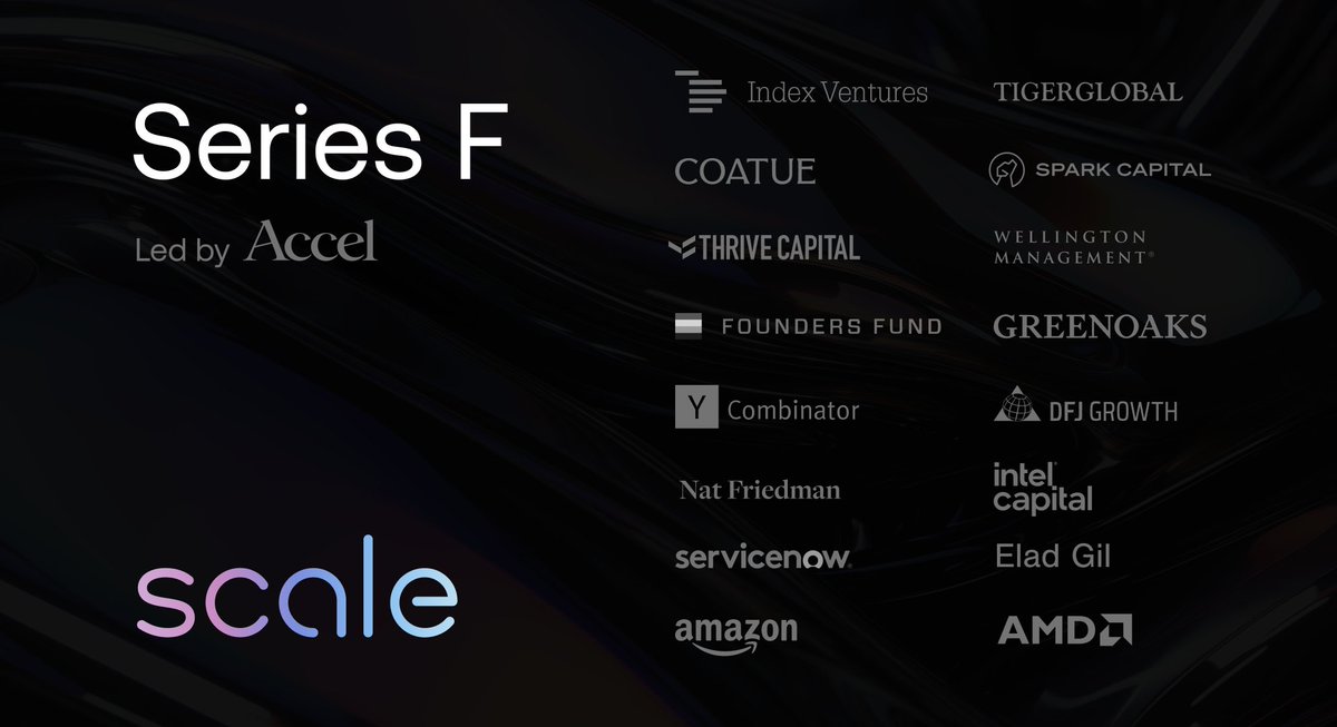 Today, we’re announcing that Scale has closed a $1B financing transaction at a $13.8B valuation, led by <a href="/Accel/">Accel</a>.

Read the full announcement: scale.com/blog/scale-ai-…