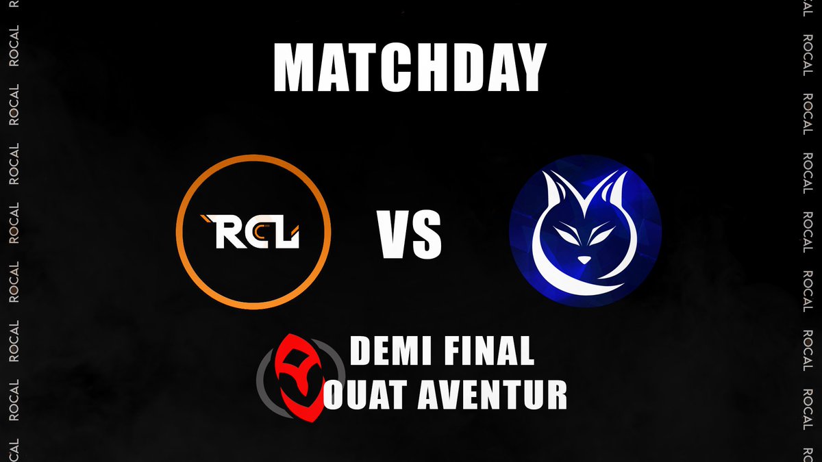 🥊Jour de match🥊

Ce soir on joue la <a href="/NexusWarriors_/">Nexus</a> dans cette demi final de la OUAT Aventure, elle sera stream sur notre chaine Twitch

Lien : twitch.tv/rocal_esport

Cordialement,
L'équipe Rocal
