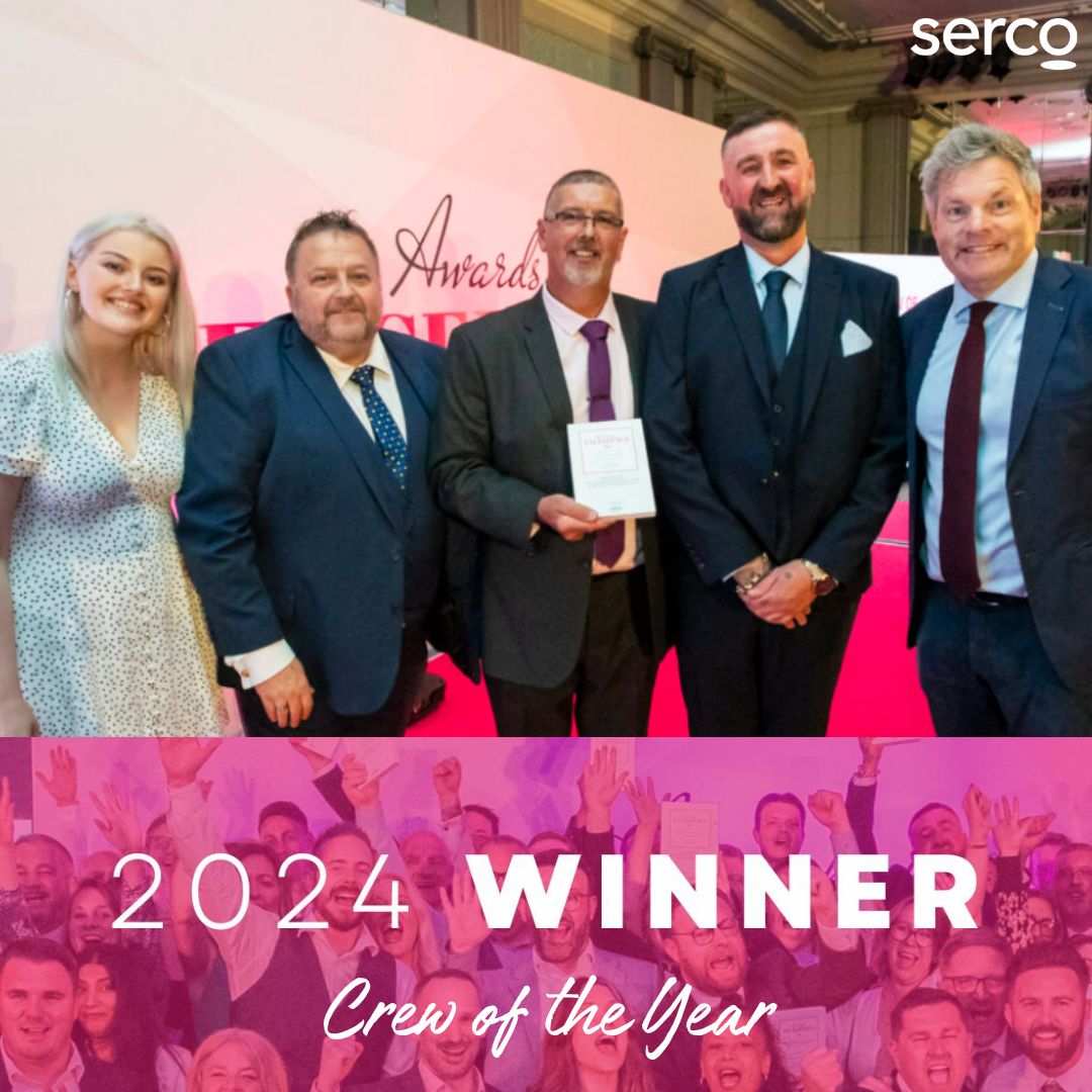 They won!🎉Steve & Kevin from our @sandwellcouncil team took home 'Crew of the Year' at the Awards for Excellence in Recycling & Waste Management. They walked onto the stage to collect their award whilst the whole room gave a heartwarming standing ovation👏 #SercoAndProud