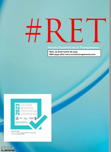 🗣️Publicamos nuevo número ordinario de la Revista Española de la Transparencia #RET19, correspondiente al primer semestre (enero-junio) de 2024. 

Puedes consultarlo y descargarlo aquí 👇
🔗revistatransparencia.com/ojs/index.php/…