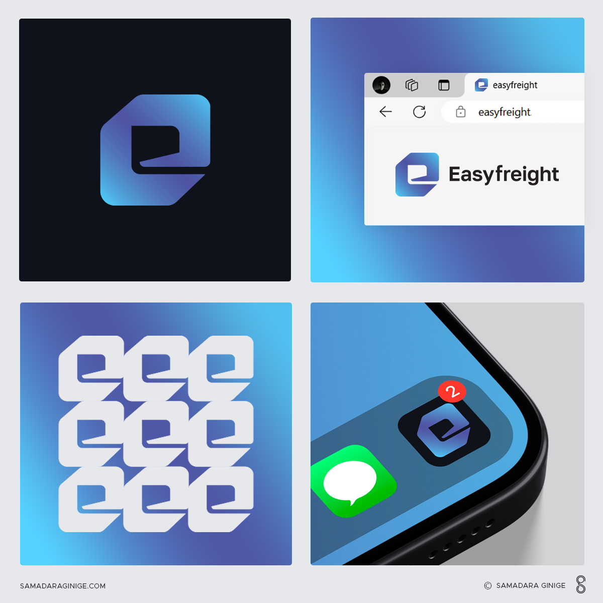 Easyfreight is an all-in-one logistics app developed by a digital agency in UAE. 

© Samadara Ginige

#logo #design #freight #logistics #uae #app #allinone #tech #samadaraginige