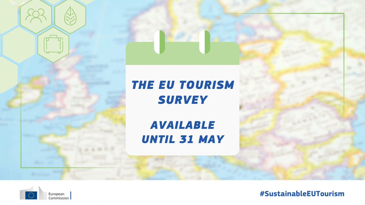 ⏳ Only a few days left to fill out the #SustainableEUTourism survey! 🇪🇺  

🛎️ Destination managers and marketers - take part by 31 May and help pave the way for a more sustainable #EUTravel industry  ♻️

🔗 europa.eu/!9XGpHF