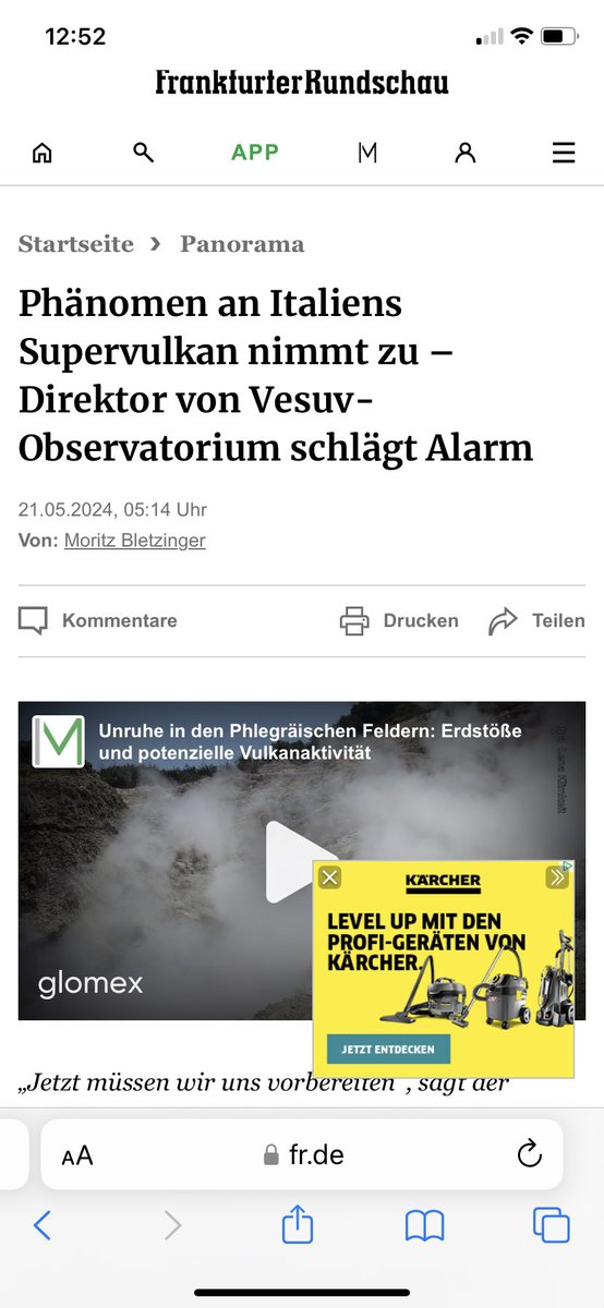 Das #EE Problem brodelt vor der Tür:  Vesuv 🌋. 
Auch auf Island sind aktive Vulkane.
Selbst am anderen Ende der Welt, wäre es bei schwerem Ausbruch vorbei mit Solar. 
Auf Jahre.
Und was der Wind macht?
Haben alle gut mitgedacht bei der Risikoeinschätzung…
#futschi