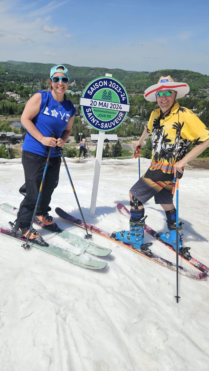 skiwithkevin's tweet photo. Made it back for last chair. Fun to share  season stories with the usual characters and catch up with old friends. See ya next season Sommets Saint-Sauveur! #lastchair #skiing #skiquebec https://t.co/HSxjjh93AS
