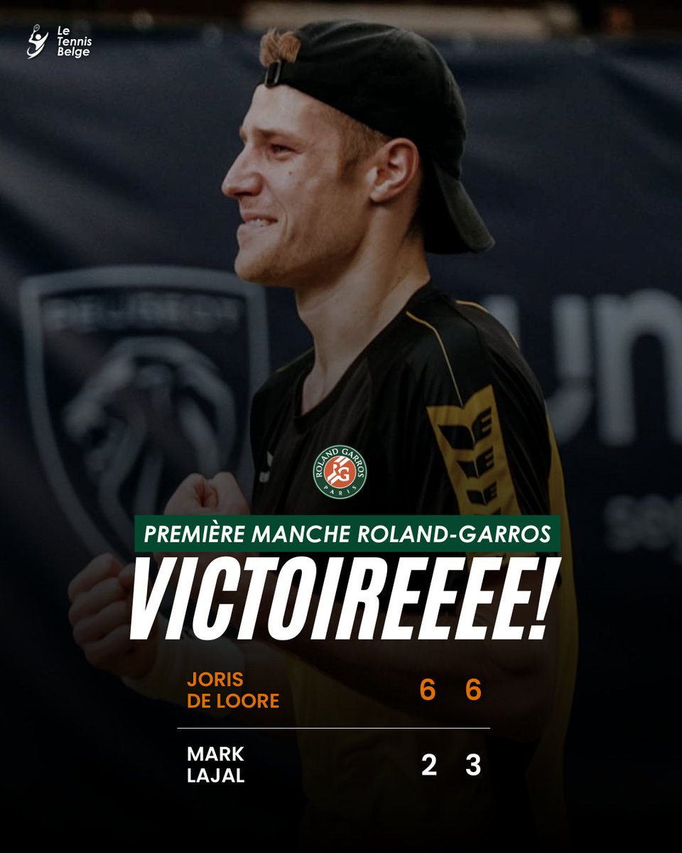 LeTennisBelge's tweet photo. Le job est fait pour Joris De Loore au 1er tour! 💼

Next: Remember Open d'Australie? 🎶

#RolandGarros https://t.co/yhgiiegtIA