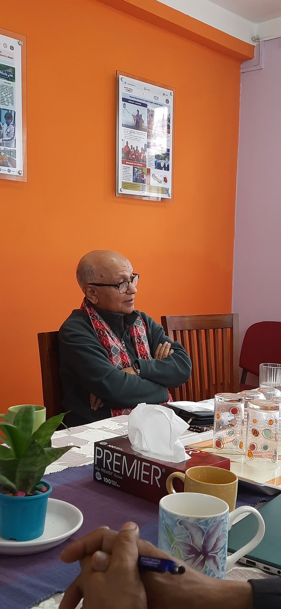 BiratNepal's tweet photo. It is our honour to welcome Dr. @KulCGautam, Global Development and Policy Expert and former Deputy Executive Director of @UNICEF and Assistant Secretary-General of the @UN, at @BiratNepal office today to discuss our work on Tuberculosis. #TB https://t.co/UAG7oigxZ0