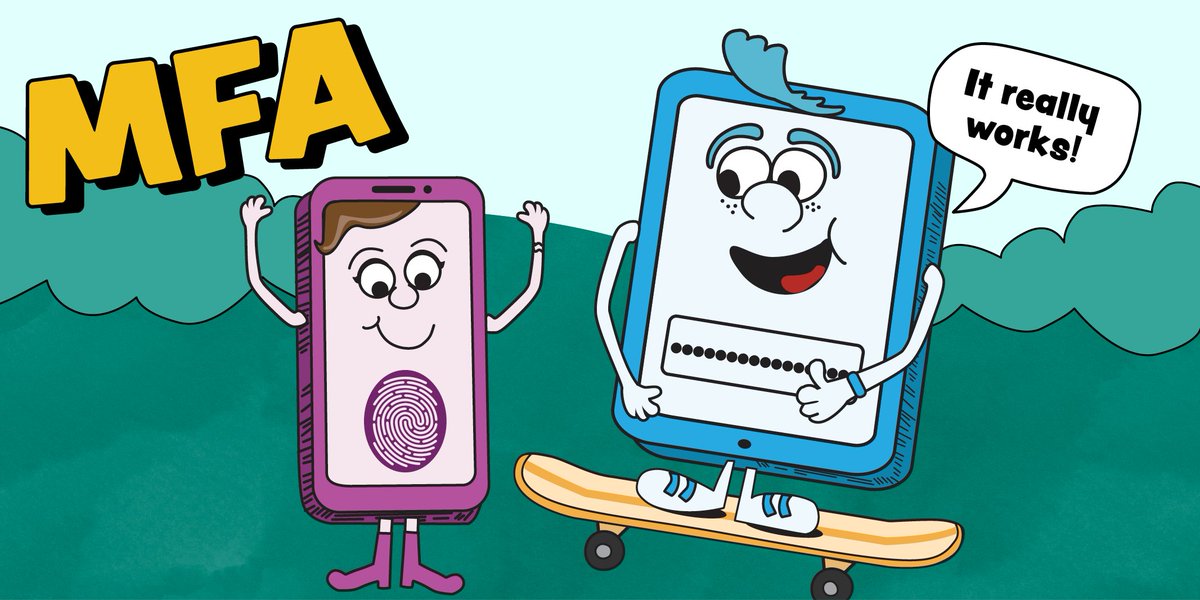 CISAJen's tweet photo. 🎸Sing along with Joan, Kevin, Max & friends!! 🎤
🎶 “But don’t just use a password alone--get a call, get a text, or a code on your phone!” 🎶Check it out here: https://t.co/eItG9ibyy3 #SecureOurWorld #EnableMFA https://t.co/lJa2ijmiEY