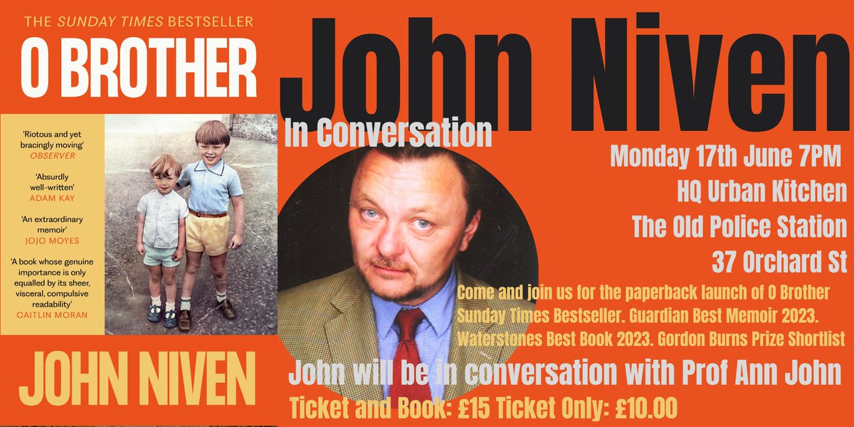 Just confirmed, and we're gladdened to welcome the inimitable John Niven to uptown Swansea. Get in sharpish. Ticket options and detail 👉shorturl.at/O3Mtw