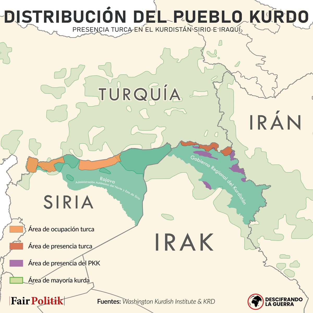 🔥🇹🇷🇸🇾🇮🇶🇮🇷 El pueblo Kurdo se ha mostrado en el escenario internacional como un actor de especial relevancia en Oriente Medio y mantiene a través del PKK un conflicto abierto con Turquía.

🔗descifrandolaguerra.es/mapa-de-la-dis…