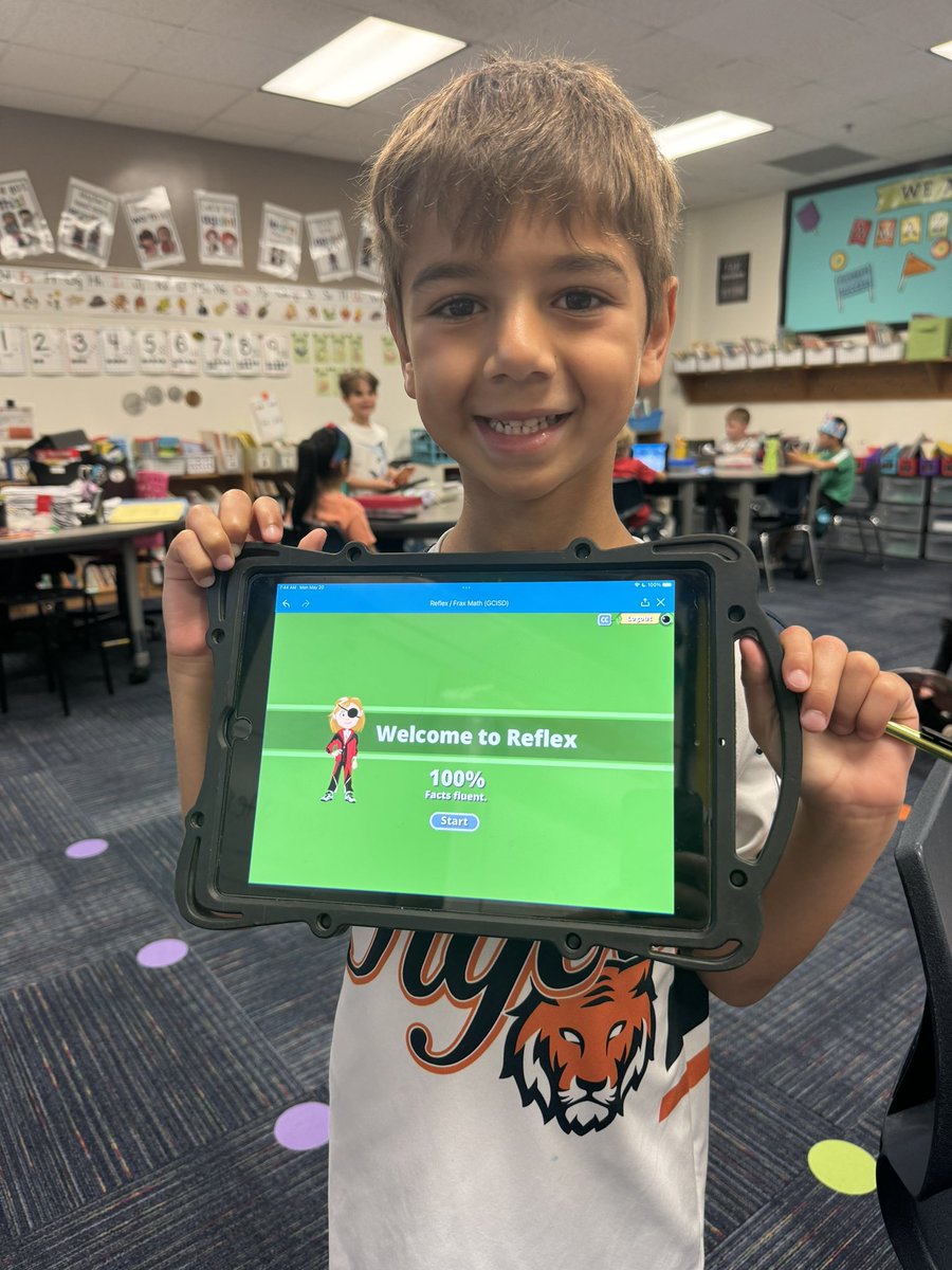 Another one of our first graders joins the 100% club on @ExploreLearning Reflex Math Addition/Subtraction. We could not be more proud of him! #oct4u #octallstars