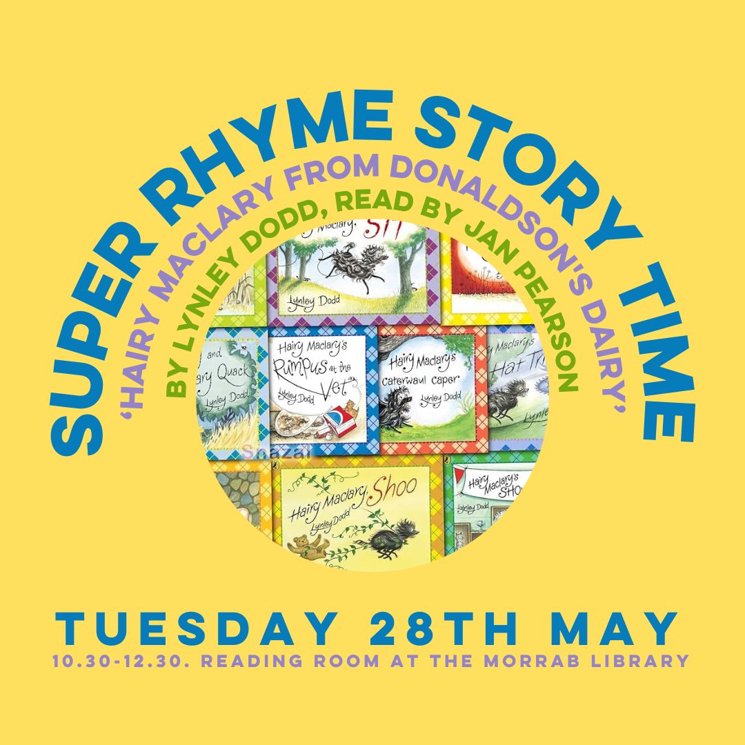 Our next 'Super Storytime' for 4-8 year olds is poetry themed. 'Super Rhyme Storytime' will explore rhyme through storytelling, Jan will then help the children to write rhymes of their own & there will be a craft activity too. Details & booking info here: bit.ly/4dLU1Jj