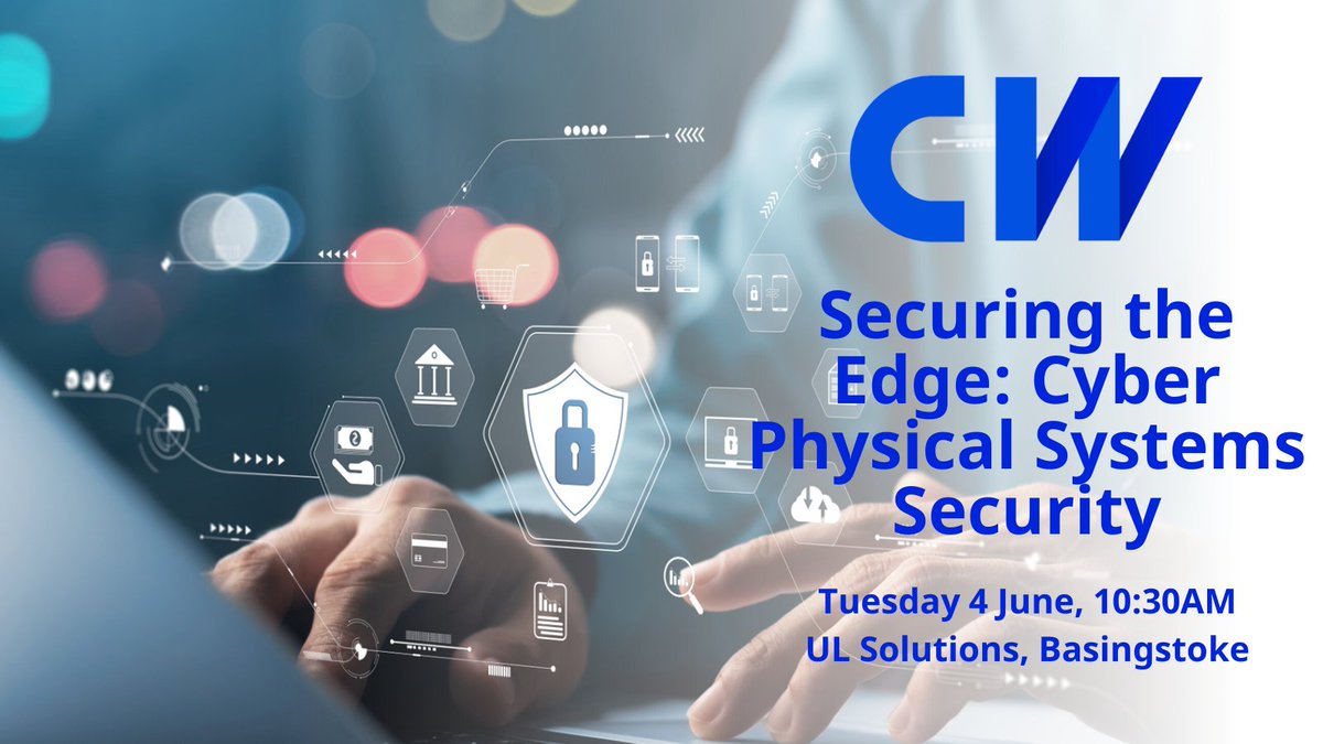 Join us as we explore the techniques needed to secure the cyber physical systems of the future, whether it be for smart cities, or infrastructure, or IoT jet engines. Hosted kindly by @UL_Solutions, this event is free for all to attend! 🤩 👉 cambridgewireless.co.uk/events/securin…