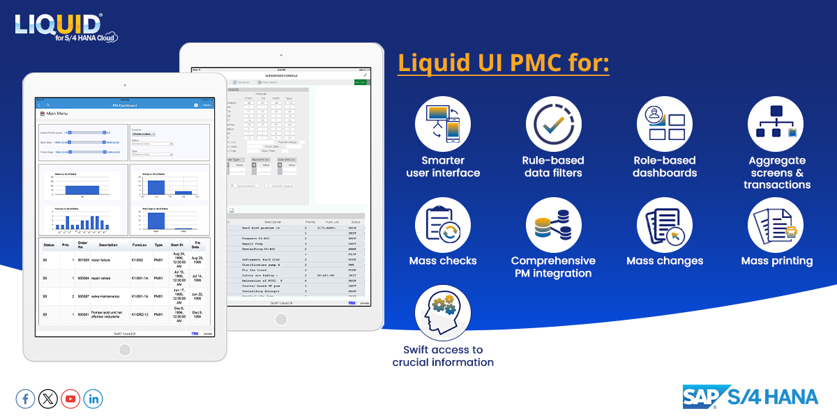 GuiXT's tweet image. Liquid UI Plant Maintenance Console streamlines critical tasks in your plant maintenance operations. Here’s what it does:
View, organize, and allocate work orders—all from a single screen.
Here is everything about PM Console - guixt.com/yoursaperp/pla…
#sappm #sapplantmaintenance