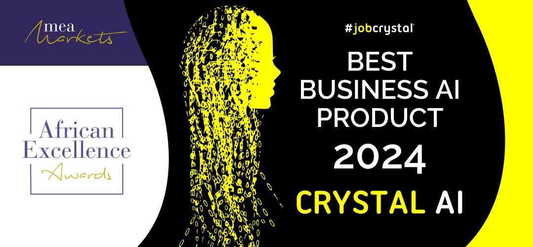 We’re honored to be named the 2024 Best Business AI Product in South Africa by MEA Markets for Crystal AI! 🏆 A huge thank you to our team for their hard work and dedication. Here’s to more successes! 🚀

#JobCrystal #CrystalAI #Award #BusinessAI #TeamWork