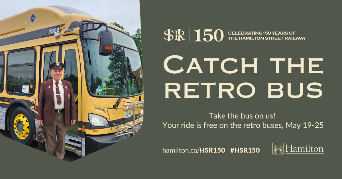 Looking for the #HSR150 retro buses today? You'll find the 1980s yellow&amp; black bus on Route 5 all day.  The 1960s inspired retro bus will be out on Route 4 later today.   #ICYMI your ride is free on the retro buses all week long during Customer Appreciation Week, May 19-25.