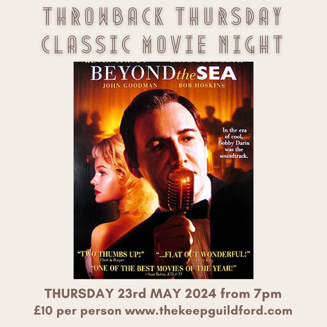 We're screening 'Beyond The Sea' at 7pm this Thursday 23rd May here at The Keep Guildford! Join us for movie night - tickets are £10 and include popcorn and a cheese board! email thekeepguildford@yahoo.co.uk or pop in and see us to book your tickets!