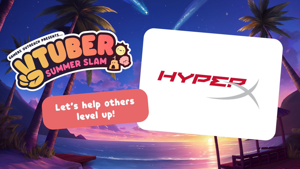 Diving in to #VTuberSS2024 with a splash, we're welcoming @HyperX to the party 🏖️ They're helping us fund more GO Karts and contributing prizing to some of our upcoming activities! 🎧⌨️🖱️