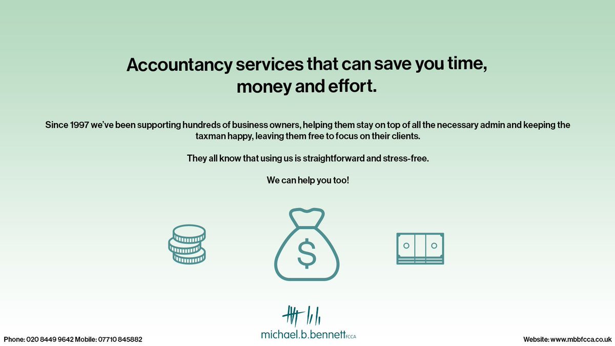Contact us to see how we can help you save time and money! #accountant #accountancy #tax #taxadvisor #taxreturn #vat #payroll #bookkeeping #MTD #businessplan #companyformation #payroll