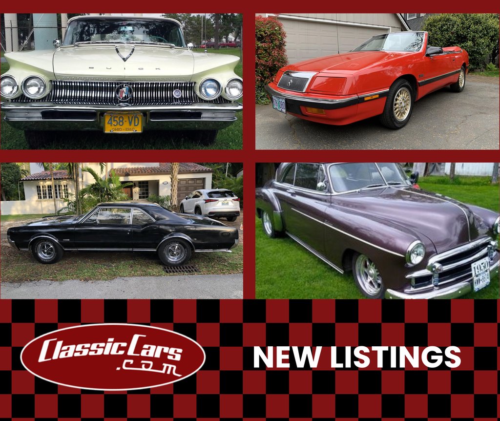 Check out our latest listings below! Let us know which one is your favorite. 1960 Buick Invicta: l8r.it/7q9d 1967 Oldsmobile 442: l8r.it/CwUZ 1989 Chrysler LeBaron: l8r.it/hNfg 1950 Chevrolet Deluxe: l8r.it/n8Iq