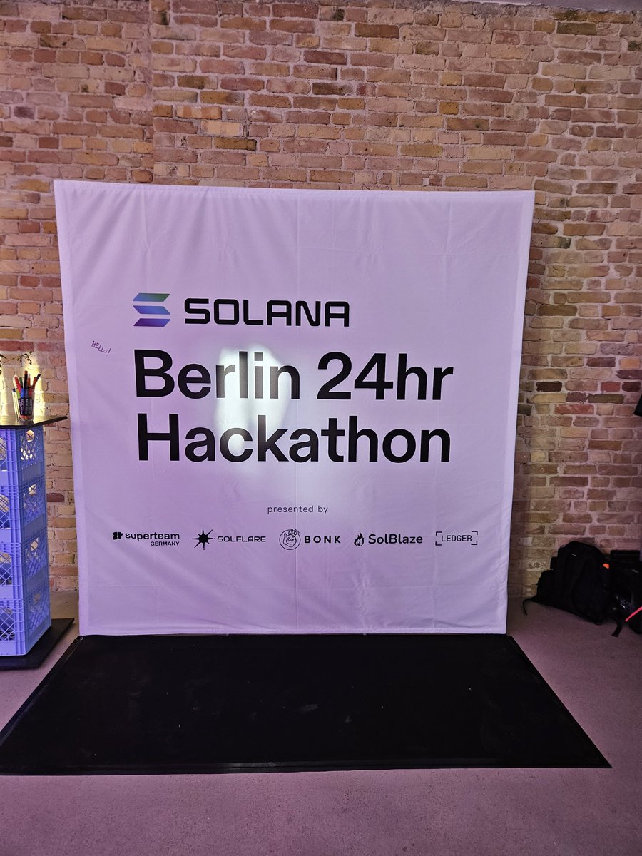 Ready and freshly setup by @solana and @SuperteamDAO for the 24hr hack with @UnifyGiving 

#berlinblockchainweek #unifygiving #superteam