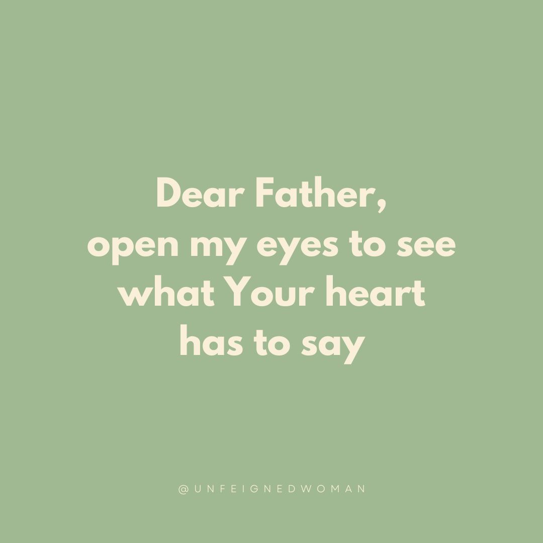 UnfeignedWoman's tweet photo. Dear Father, open the eyes of my heart to see what Your heart has to say this day.

#UnfeignedWoman #ChristianWoman #BibleQuotes https://t.co/C19tJnqzaY