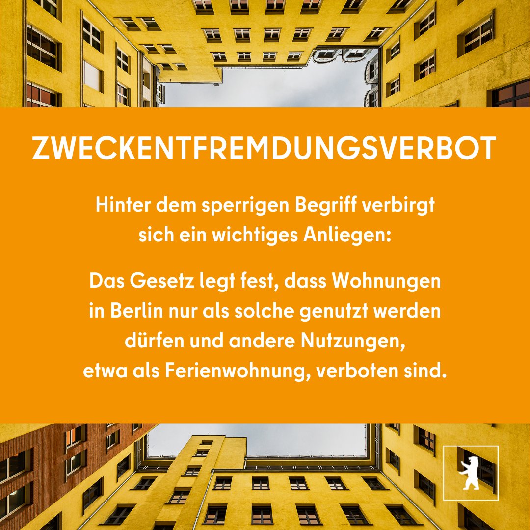 Wohnraum ist knapp. Umso wichtiger ist es, dass Wohnungen nicht zweckfremd genutzt werden, zum Beispiel als Ferienwohnung. In Berlin gilt ein Zweckentfremdungsverbot. Was hinter diesem Begriff steckt, erfahrt ihr in unserem Video. 🎞️➡️ youtu.be/EFy9s9BXKOo