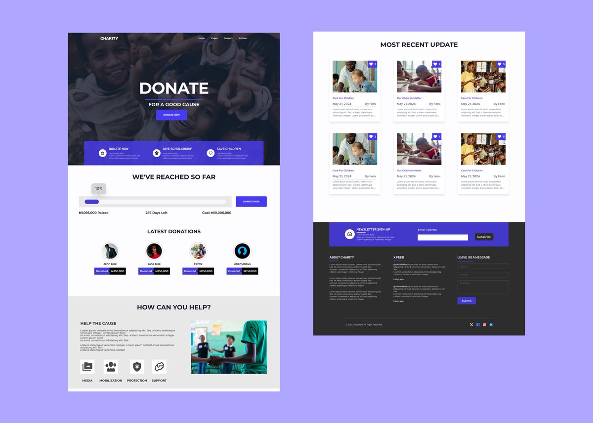 AlexisFahhz's tweet photo. Landing page for for a Fund Raising campaign.
This page challenged me to think critically about user engagement and the impact of design in promoting social good.
PS. I am open to UX Design opportunities.
#UXDesign #UIDesign #DesignChallenge #CharityDesign #WebDesign https://t.co/hAj1zdpWiP
