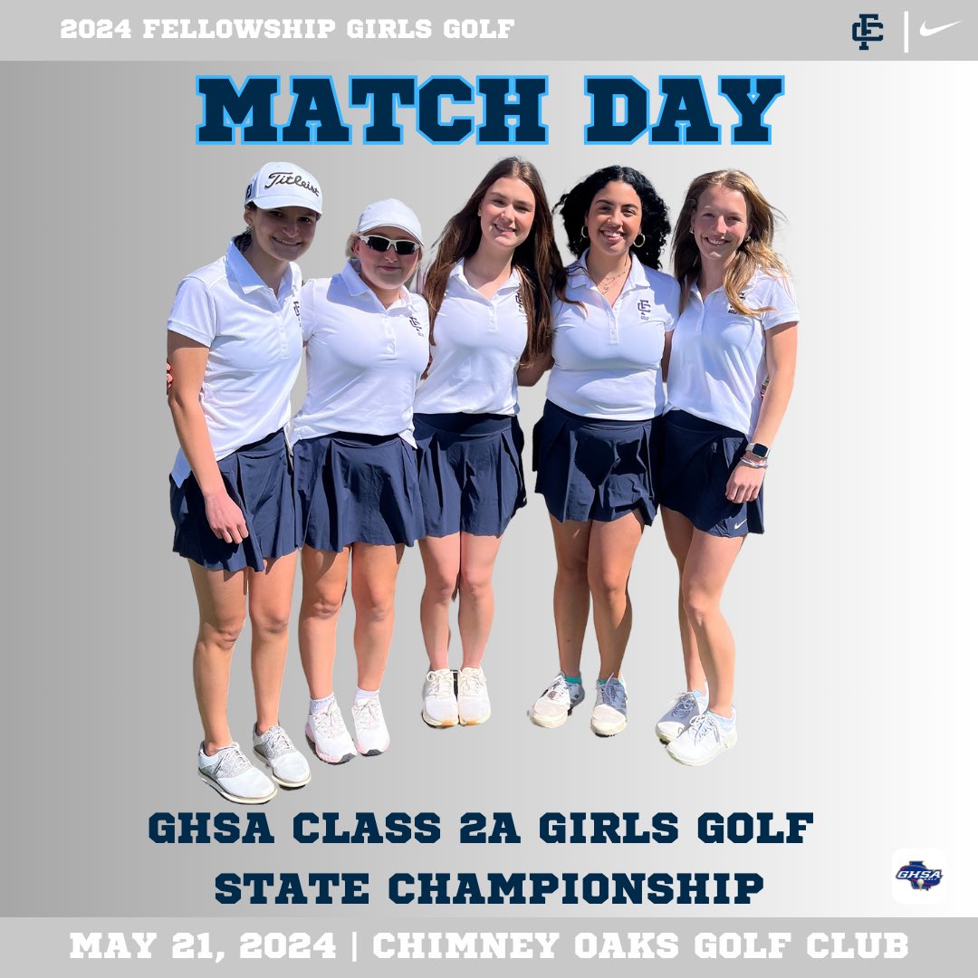 𝑺𝒕𝒂𝒕𝒆 𝑪𝒉𝒂𝒎𝒑𝒊𝒐𝒏𝒔𝒉𝒊𝒑 𝑴𝒂𝒕𝒄𝒉 𝑫𝒂𝒚! @officialghsa State Golf Championship - Round 2️⃣ 🏆 #FellowshipGolf tees off at Chimney Oaks today in the final round of the state championship golf tournament - boys in the morning, girls at noon! #GoDins⚔️ #HardWorkWins