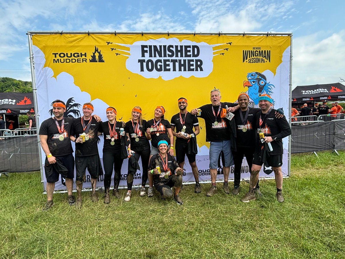 On Saturday, the Equity Team completed the Tough Mudder 15k obstacle course in Henley, raising money for the British Heart Foundation. 

Well done to everyone involved 👏

#ToughMudder #Teamwork #Henley #BritishHeartFoundation #CharityRun #ObstacleCourse
