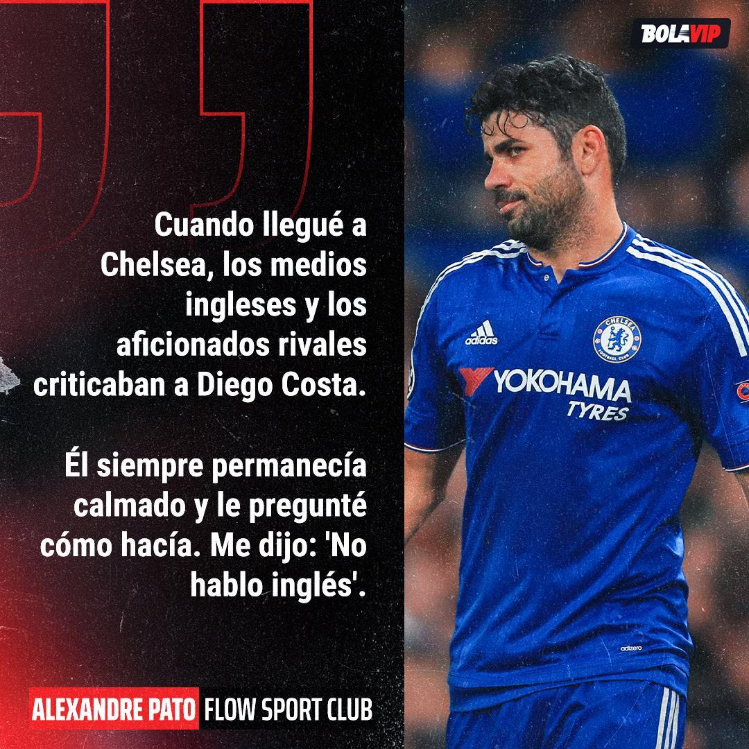 En Chelsea, Diego Costa encontró el secreto para no hacer caso a las críticas: no hablar inglés. Lo reveló Alexandre Pato. Espectacular. 😂