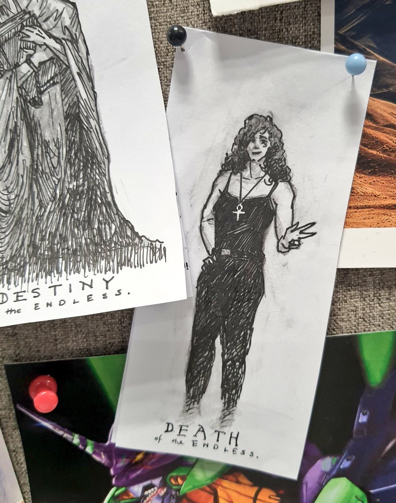 Gonna put her next to her brother~ Death of the Endless! Bestest big sis to ever big sis! #sandman #fanart