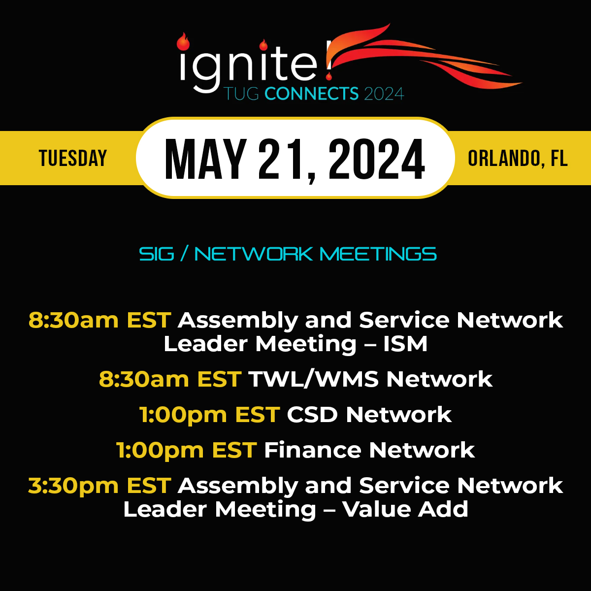NSAComputerExch's tweet image. We’re looking forward to the SIG/Networking meetings taking place today at TUG CONNECTS 2024 : ignite! 

Meeting times and details can be found here: nsacom.com/tug-2024/

#TC24 #InforDistribution #Infor #NSAProfessionalServices #NSAComputerExchange #NSAatTug #TUGConnects