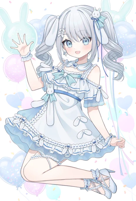 skebにて月見みみちゃん( )を描かせて頂きました。リクエストありがとうございますデビューおめでとうございます#skeb #Commission #おつきみみ 