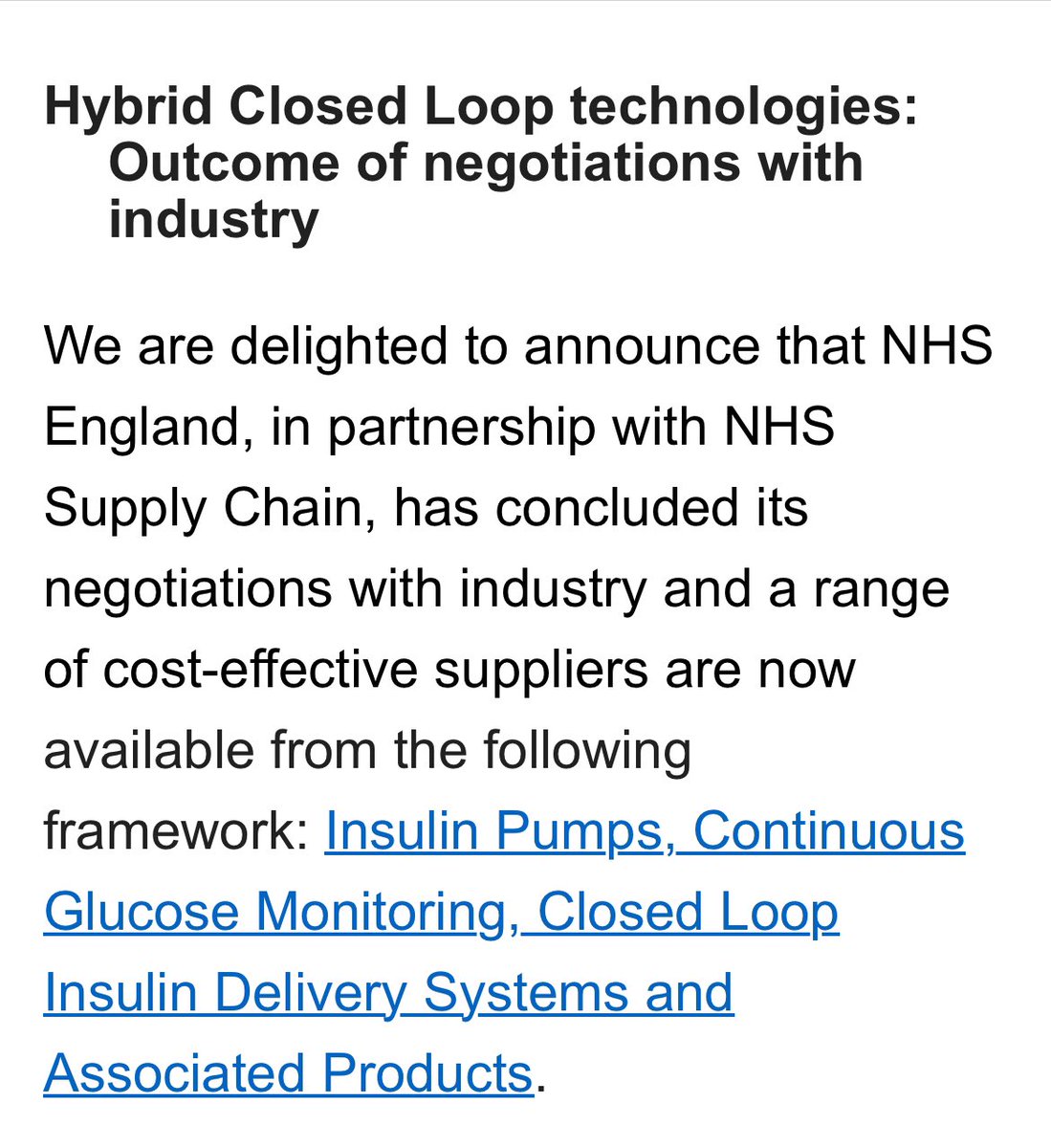 parthaskar's tweet image. *NEWS*

Information sent to all systems from @NHSDiabetesProg regards #ClosedLoops #T1Diabetes 

“What systems are eligible”

All of the ones on market 

Any issues or confusion, please come and ask the national lead #T1D #Technology @NHSEngland 

Let’s begin #gbdoc 💙

#Finally