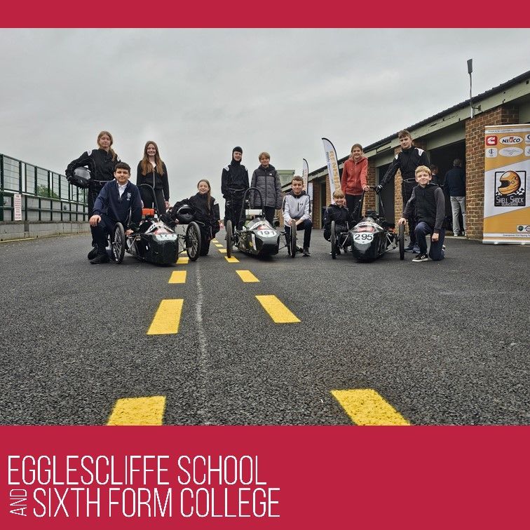 Shell Shock Racing, Egglescliffe's Greenpower F24 team competing at Croft circuit today. Thank you to team sponsors Nifco, Cummins and the Cleveland Scientific Institution for their amazing support.