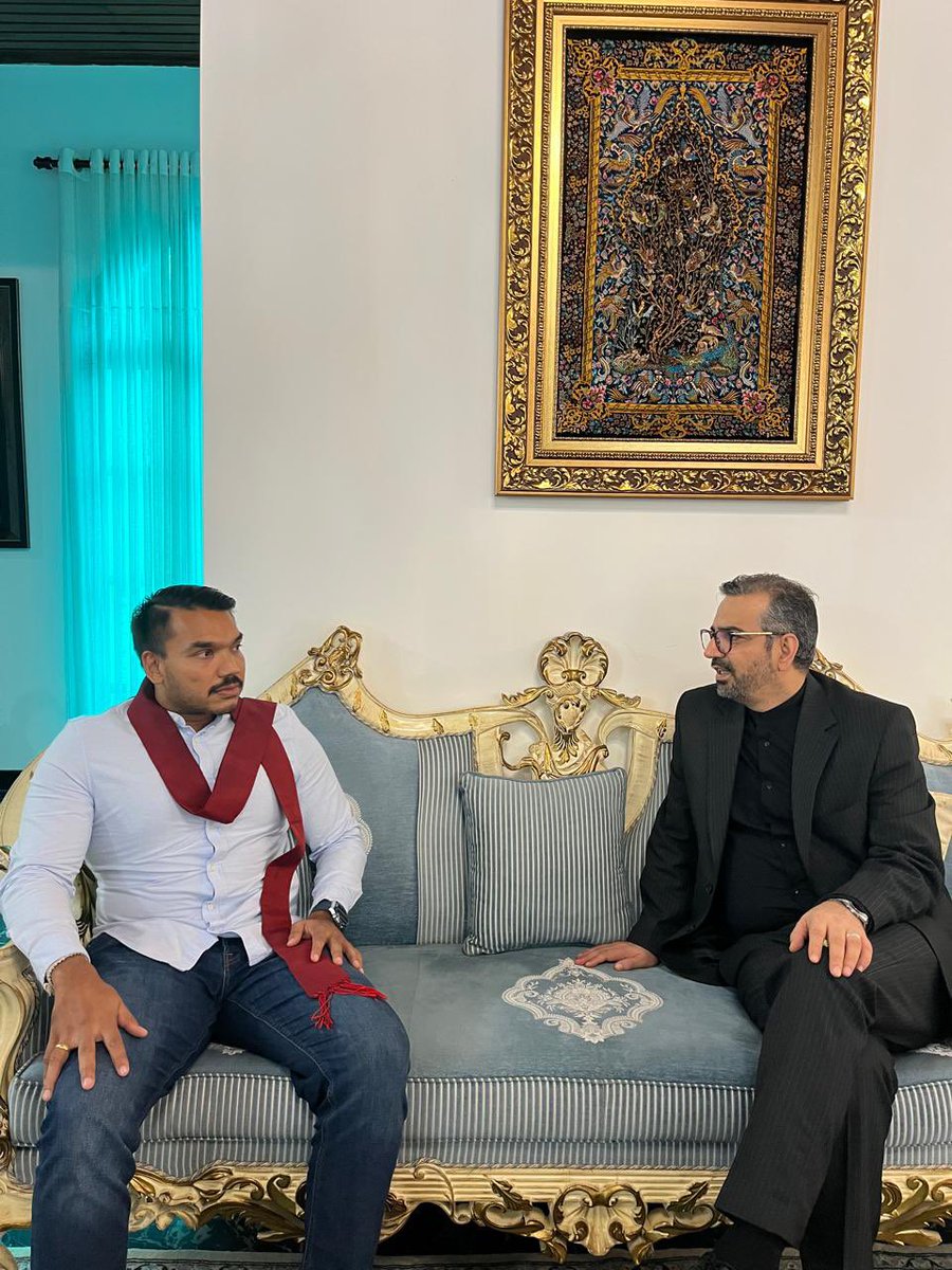 Visited the Iran Embassy in Colombo (@IRANinSriLanka) to personally extend my condolences on the tragic passing of President @raisi_com and Foreign Minister @Amirabdolahian. Met with H.E Dr. Alireza Delkhosh, Iran's Ambassador to #LKA. My thoughts remain with the people of Iran.