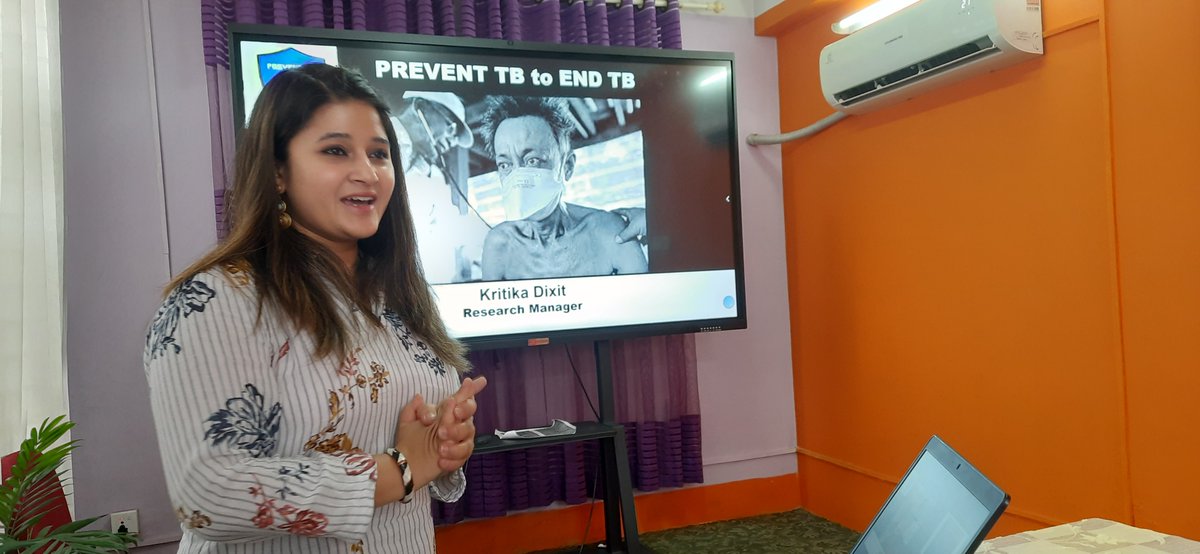 BiratNepal's tweet photo. Ms.@KritikaDixit, Research Manager presents BNMT’s pilot project on 3HP and the importance of scaling up the work to achieve the #ENDTB goals for Nepal. The presentation was followed by active discussion on the need for intensified #TB prevention in #Nepal. https://t.co/ctsGZtwtGu
