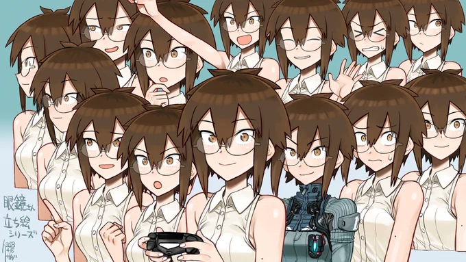 #無言で眼鏡娘をあげる見た人もやる 