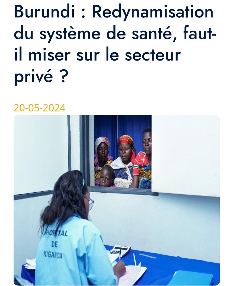 Resolution_Co's tweet photo. Redynamisation du système de santé au Burundi: faut-il miser sur le secteur privé?
https://t.co/0QlYgQB6HL… @AtlasNetwork
@AgasekeTv @IrisNews_
#medcare_revolution_compaign
#resolutionconnect2024 https://t.co/eAjE36HZUz