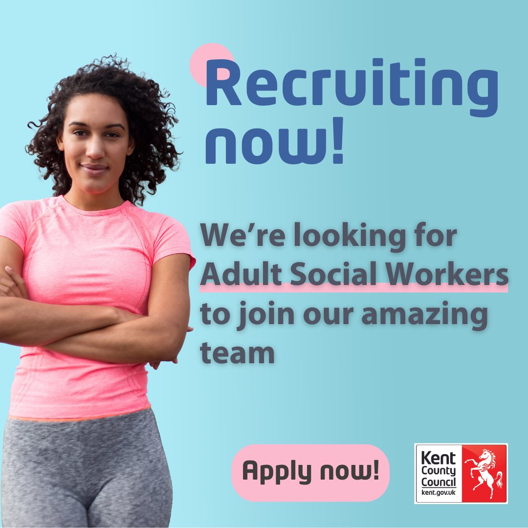 Are you looking for new career opportunities in #AdultSocialCare?

Whether you live in Kent, or you're looking to relocate, see how you can make a difference every day.

Find out about roles we're recruiting to: loom.ly/S7KXKlg 
#registeredpractitioner #socialworker