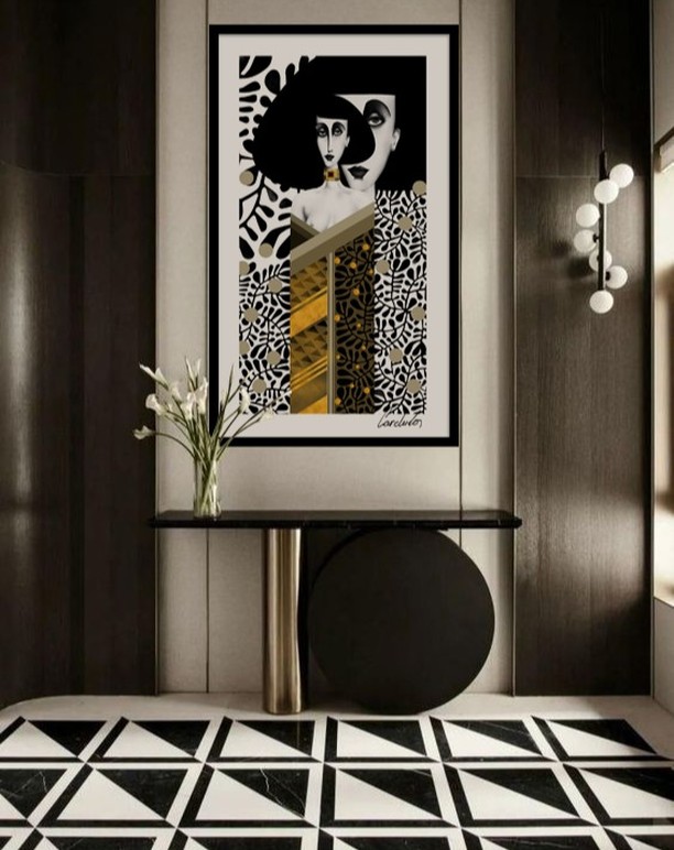 ZKardula's tweet photo. "Goddess" digital illustration /2022/ #cardula #digitalillustration #goddess #gold #elegant #fashion #women #flowers #balck #interior #interiordesign #interiordeco #decoration #moderndecor #deco https://t.co/3F883Bnkn8